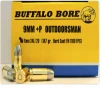 Buffalo Bore Ammunition 24L20 Outdoorsman Strictly Business 9mmLuger 147gr Hard Cast Flat Nose 20 Per Box 12 Case