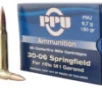 PPU PP3006G Standard Rifle  30-06 Springfield 150 gr Full Metal Jacket  FMJ  20 Bx  10 Cs