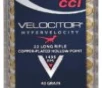 CCI 0047 Velocitor Rimfire 22LR 40gr Copper Plated Hollow Point 50 Per Box 100 Case