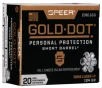 Speer Ammo 23611GD Gold Dot Personal Protection 9mm Luger  P 124 gr Hollow Point  HP  20 Bx  10 Cs
