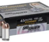 Sig Sauer E45AP020 Elite V-Crown  45 ACP 185 gr Jacketed Hollow Point  JHP  20 Bx  10 Cs