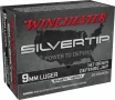 Winchester Ammo W9MMST2 Silvertip Defense 9mm Luger 147 gr Silvertip Jacket Hollow Point 20 Per Box  10 Cs