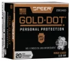 Speer 23614GD Gold Dot Personal Protection 9mm Luger 115 gr 1210 fps Hollow Point  HP  20 Bx 10 Cs