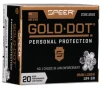 Speer Ammo 23618GD Gold Dot Personal Protection 9mm Luger 124 gr Hollow Point  HP  20 Bx  10 Cs