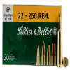 Sellier   Bellot SB22250B Rifle  22-250 Rem 55 gr Soft Point  SP  20 Bx  25 Cs