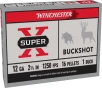 Winchester Ammo XB121 Super X  12Gauge 2 75  1Buck Shot 5 Per Box 50 Case