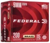 Federal WM51992 Champion Training 9mm Luger 115 gr Full Metal Jacket  FMJ  200 Per Box 5 Cs