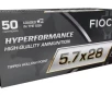 Fiocchi Hyperformance 5 7x28mm FN Ammo 40 Grain Polymer Tipped Hollow Point