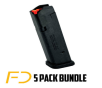 Magpul PMAG Glock 17 9MM, 17 rnd, Black - 5 pack