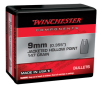 WINCHESTER AMMO Components 9mm JHP Subsonic 147 Grain 500 Handgun Bullets (WB9JHP147D)