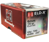 Hornady ELD-X, 6MM, 100 Count, 103 Grain, NOT AMMO THESE ARE RELOADING BULLETS