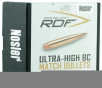 Nosler RDF Match 22 Caliber .224 70gr, Hollow Point Boat Tail 100 Box, NOT AMMO THESE ARE RELOADING BULLETS