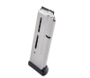 Wilson 1911 Magazine 38 Super, Nickel Body, Black Base Plate, 10rd