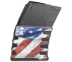 Mission First Tactical 223 Remington/5.56x45mm Magazine, Black with American Flag, For AR-15, M4