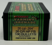 Barnes 20 Cal (.204 Dia) Reloading Bullets Varmint Grenade Copper B30090 26 Grain Frangible Hollow Point 100 Pieces
