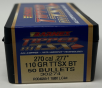 Barnes 270 Cal (.277 Dia) Reloading Bullets Copper TTSX B30274 110 Grain Boat Tail Ballistic Tip 50 Pieces