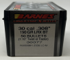Barnes 30 Cal (.308 Dia) Reloading Bullets Copper LRX B30377 190 Grain Boat Tail Ballistic Tip 50 Pieces