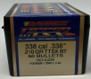 Barnes 338 Cal (.338 Dia) Reloading Bullets Copper TTSX B30428 210 Grain Boat Tail Ballistic Tip 50 Pieces