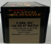 Barnes 6.5mm (.264 Dia) Reloading Bullets Match Burner B30100 145 Grain Boat Tail Open Tip 100 Pieces