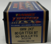 Barnes 6mm (.243 Dia) Reloading Bullets Copper TTSX B30208 80 Grain Boat Tail Ballistic Tip 50 Pieces