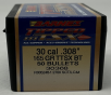 Barnes 30 Cal (.308 Dia) Reloading Bullets Copper TTSX B30368 165 Grain Boat Tail Ballistic Tip 50 Pieces
