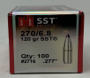 Hornady 270-6.8mm (.277 Dia) Reloading Bullets H2716 120 Grain SST 100 Pieces