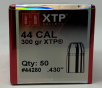 Hornady 44 Cal (.430 Dia) Reloading Bullets H44280 300 Grain XTP Jacketed Hollow Point 50 Pieces