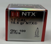 Hornady 17 Cal (.172 Dia) Reloading Bullets H17016 15.5 Grain NTX 100 Pieces