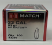 Hornady 22 Cal (.224 Dia) Reloading Bullets H2250 53 Grain Hollow Point Match 100 Pieces