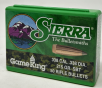Sierra 338 Cal (.338 Dia) Reloading Bullets Gameking SRAA2610 215 Grain Boat Tail Spitzer Soft Point 50 Pieces