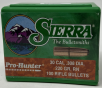 Sierra 30 Cal (.308 Dia) Reloading Bullets Pro Hunter SRAA2180 220 Grain Round Nose Jacketed Soft Point 100 Pieces