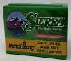 Sierra 338 Cal (.338 Dia) Reloading Bullets Matchking SRAA9300T 300 Grain Hollow Point Boat Tail 50 Pieces