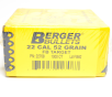 Berger .224 Diameter 52 Grain Hollow Point Flat Base Target Bullets
