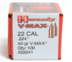 Hornady .224 Diameter 40 Grain Polymer Tip V-Max Bullets