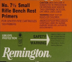 Remington Benchrest Small Rifle Primers #7-1/2 Box of 1000
