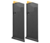 XTech Tactical Mag17-17 Black Glock 17 9mm Luger Handgun Magazine - 17 Rounds - 2 Pack
