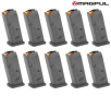 Magpul PMAG 10 GL9 9mm 10 Round Magazine for Glock 19 Pistols (10 Pack)
