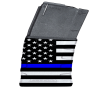 Extreme Duty AR-15/M4 30 Round 223 Remington/5.56 NATO Magazine - Black w/ Blue Line American Flag