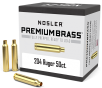 Premium Brass 204 Ruger Unprimed Reloading Cases - 50 Round Box